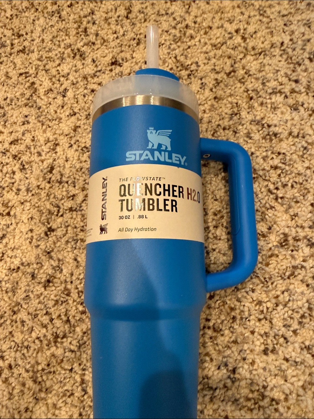 Stanley 30 oz Quencher Tumbler with Handle and Straw - Color Azure